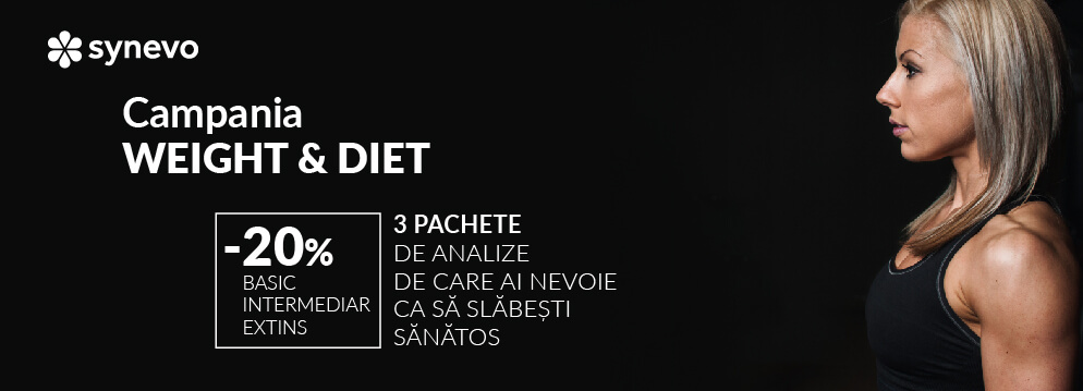 20% la 3 pachete de analize ca să slăbești sănătos - Synevo