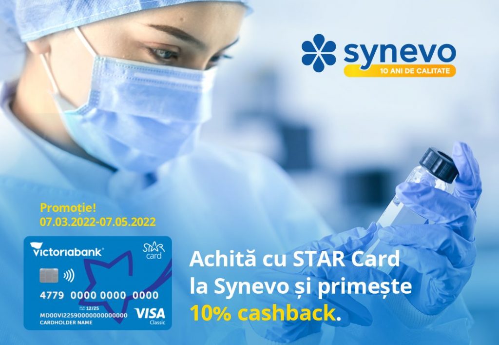 Achită ONLINE cu Star Card și primește 10% reducere la 40 de analize! - Synevo