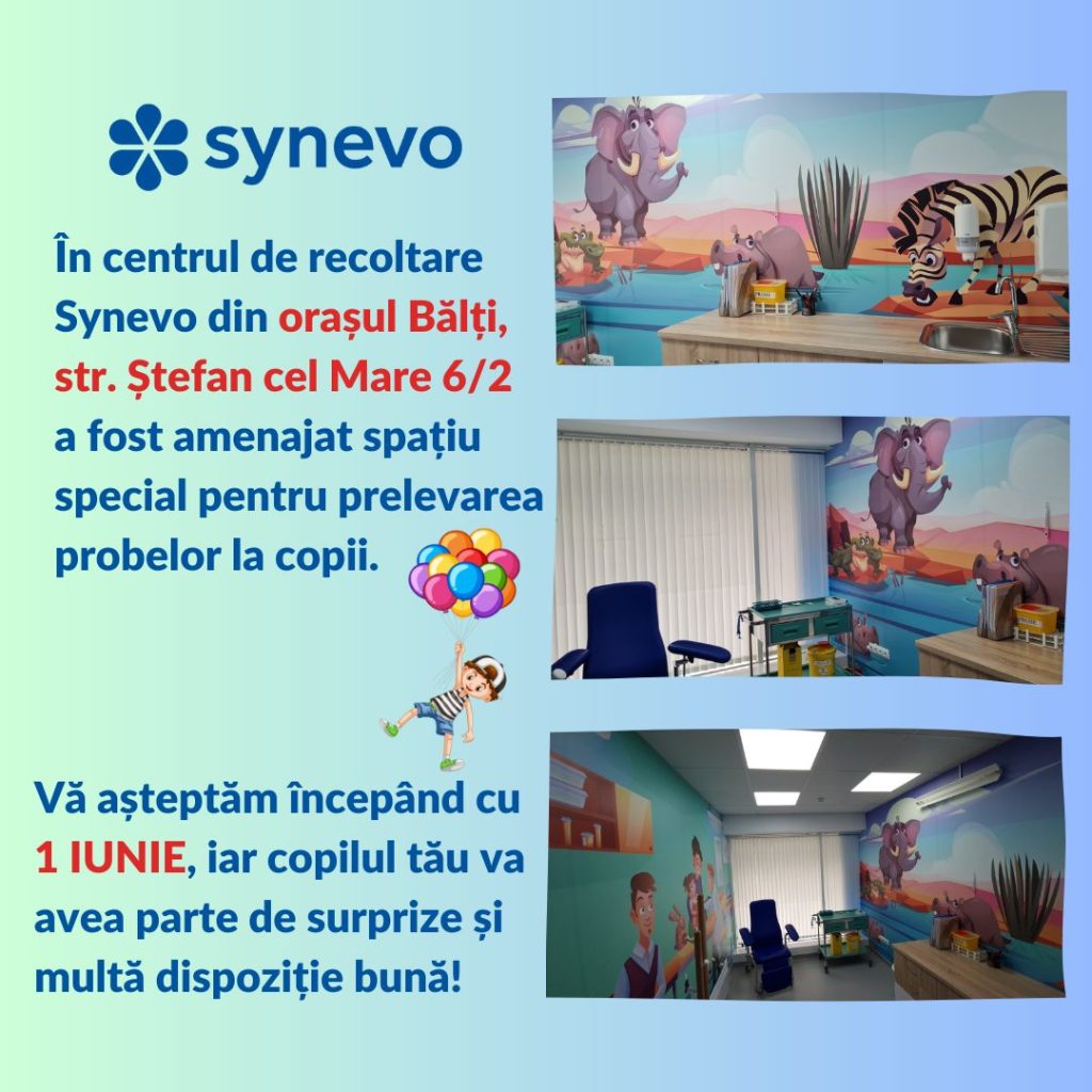 Suprize la deschiderea spațiului destinat recoltării probelor pentru copii în mun.Bălți! - Synevo