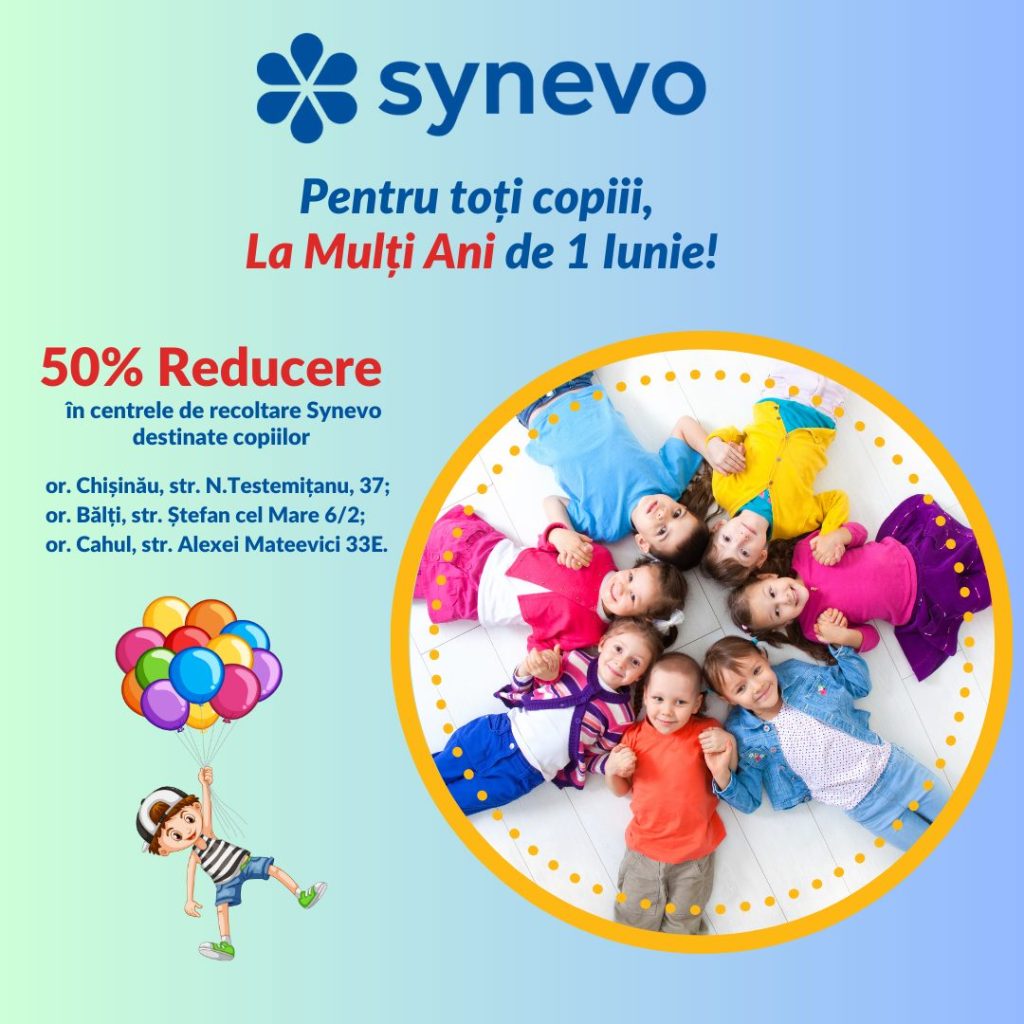 <strong>50% Reducere la analize medicale, tuturor copiilor!</strong> - Synevo